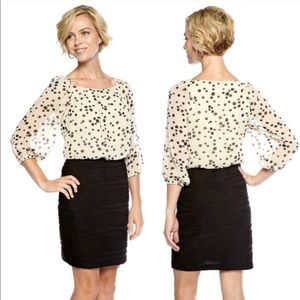 NWT Gabby Skye polka dot blouson mini dress